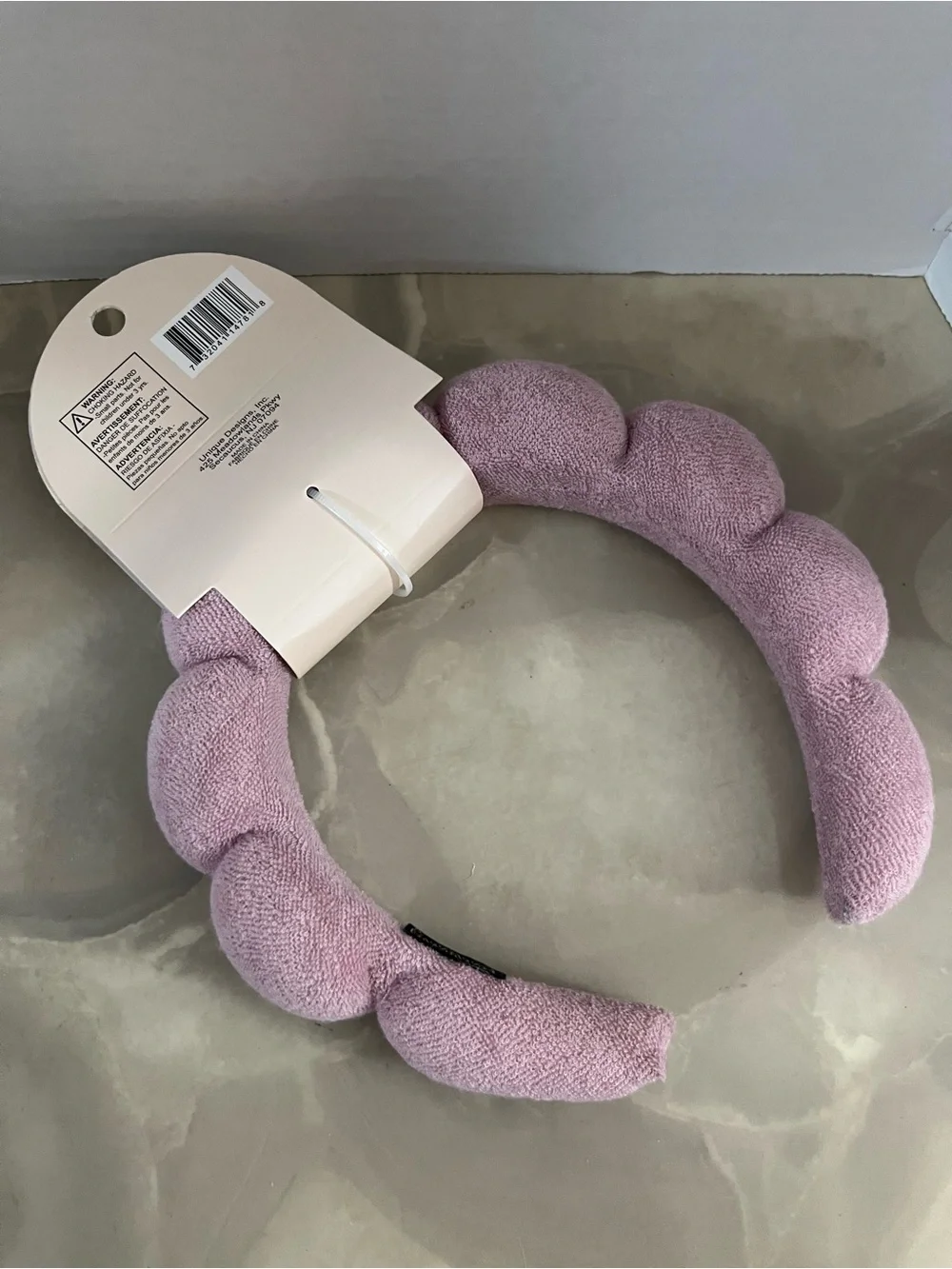 Pink Padded Terry Cloth Headband